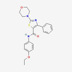 molecular formula C22H23N3O3S B12202305 N-(4-ethoxyphenyl)-2-(morpholin-4-yl)-4-phenyl-1,3-thiazole-5-carboxamide 
