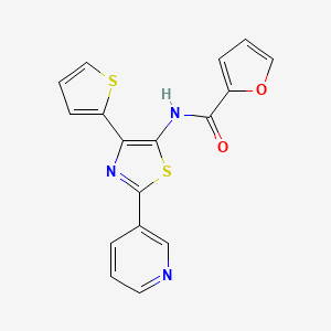molecular formula C17H11N3O2S2 B12202350 N-[2-(pyridin-3-yl)-4-(thiophen-2-yl)-1,3-thiazol-5-yl]furan-2-carboxamide 