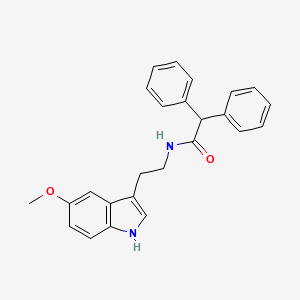 molecular formula C25H24N2O2 B12202427 N-[2-(5-methoxy-1H-indol-3-yl)ethyl]-2,2-diphenylacetamide 