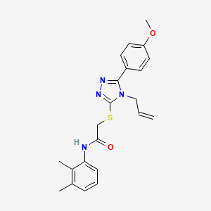 molecular formula C22H24N4O2S B12202483 N-(2,3-dimethylphenyl)-2-[5-(4-methoxyphenyl)-4-prop-2-enyl(1,2,4-triazol-3-yl thio)]acetamide 
