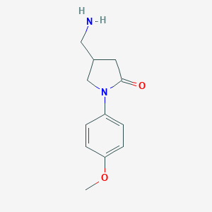molecular formula C12H16N2O2 B122025 4-Aminomethyl-1-(4-methoxy-phenyl)-pyrrolidin-2-one CAS No. 148436-13-9