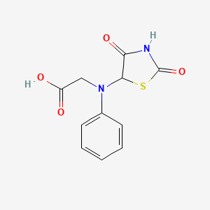 molecular formula C11H10N2O4S B12202526 N-(2,4-dioxo-1,3-thiazolidin-5-yl)-N-phenylglycine 