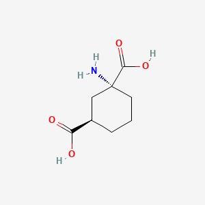 molecular formula C8H13NO4 B1220253 1-Amino-1,3-cyclohexanedicarboxylic acid CAS No. 24885-60-7