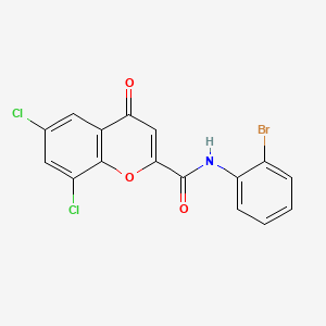 molecular formula C16H8BrCl2NO3 B12202534 N-(2-bromophenyl)-6,8-dichloro-4-oxo-4H-chromene-2-carboxamide 