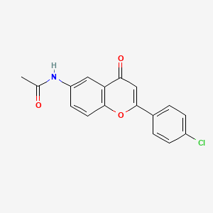molecular formula C17H12ClNO3 B12202635 N-(2-(4-chlorophenyl)-4-oxo-4H-chromen-6-yl)acetamide 