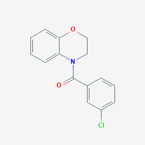 molecular formula C15H12ClNO2 B12202639 4-(3-chlorobenzoyl)-3,4-dihydro-2H-1,4-benzoxazine 