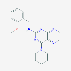 molecular formula C19H22N6O B12202680 N-(2-methoxybenzyl)-4-(piperidin-1-yl)pteridin-2-amine 