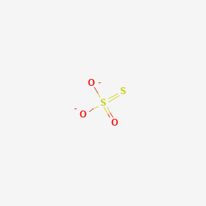 molecular formula S2O3(2−)<br>O3S2-2 B1220275 Thiosulfate ion CAS No. 14383-50-7