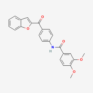 molecular formula C24H19NO5 B12202810 N-[4-(1-benzofuran-2-ylcarbonyl)phenyl]-3,4-dimethoxybenzamide 