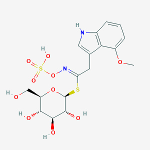 molecular formula C₁₇H₂₂N₂O₁₀S₂ B122029 4-Methoxy-3-indolylmethyl glucosinolate CAS No. 83327-21-3