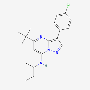 molecular formula C20H25ClN4 B12203087 N-(butan-2-yl)-5-tert-butyl-3-(4-chlorophenyl)pyrazolo[1,5-a]pyrimidin-7-amine 