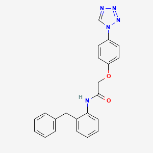 molecular formula C22H19N5O2 B12203266 N-[2-benzylphenyl]-2-(4-(1,2,3,4-tetraazolyl)phenoxy)acetamide 