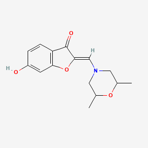 molecular formula C15H17NO4 B12203335 (2Z)-2-[(2,6-dimethylmorpholin-4-yl)methylidene]-6-hydroxy-1-benzofuran-3(2H)-one 