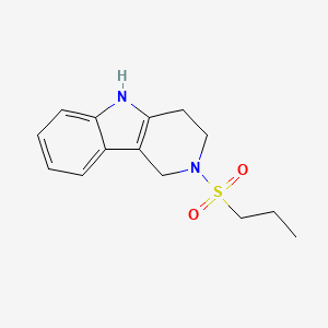 molecular formula C14H18N2O2S B12203459 2-(propylsulfonyl)-2,3,4,5-tetrahydro-1H-pyrido[4,3-b]indole 