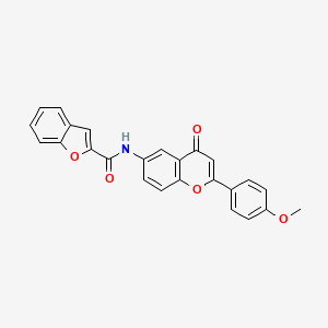 molecular formula C25H17NO5 B12203575 N-[2-(4-methoxyphenyl)-4-oxo-4H-chromen-6-yl]-1-benzofuran-2-carboxamide 