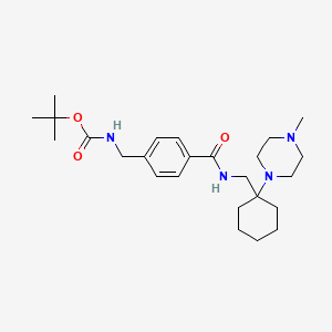 molecular formula C25H40N4O3 B12203630 Tert-butyl [4-({[1-(4-methylpiperazin-1-yl)cyclohexyl]methyl}carbamoyl)benzyl]carbamate 
