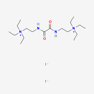 molecular formula C18H40I2N4O2 B1220365 Ammonium, oxalylbis(iminoethylene)bis(triethyl-, diiodide CAS No. 62055-12-3