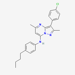 molecular formula C24H25ClN4 B12203723 N-(4-butylphenyl)-3-(4-chlorophenyl)-2,5-dimethylpyrazolo[1,5-a]pyrimidin-7-amine 