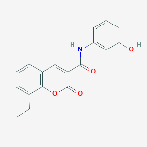 molecular formula C19H15NO4 B12203739 N-(3-hydroxyphenyl)-2-oxo-8-(prop-2-en-1-yl)-2H-chromene-3-carboxamide 