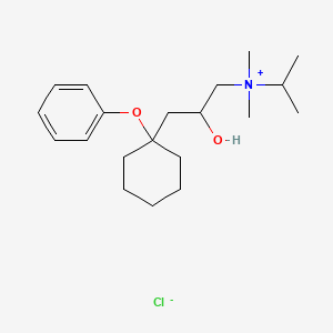 Cyclohexanepropanaminium, beta-hydroxy-N,N-dimethyl-N-(1-methylethyl)-1-phenoxy-, chloride