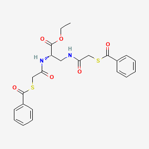 N,N'-Bis(S-benzoylmercaptoacetyl)-2,3-diaminopropionic acid ethyl ester