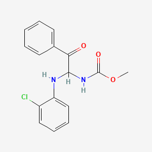 molecular formula C16H15ClN2O3 B12203987 Methyl {1-[(2-chlorophenyl)amino]-2-oxo-2-phenylethyl}carbamate 