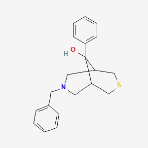 7-Benzyl-9-phenyl-3-thia-7-azabicyclo(3.3.1)nonan-9-ol