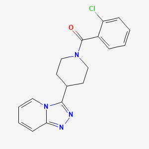 molecular formula C18H17ClN4O B12204035 (2-Chlorophenyl)[4-([1,2,4]triazolo[4,3-a]pyridin-3-yl)piperidin-1-yl]methanone 