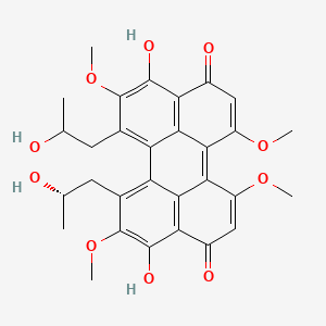 4,9-dihydroxy-6-(2-hydroxypropyl)-7-[(2S)-2-hydroxypropyl]-1,5,8,12-tetramethoxyperylene-3,10-dione