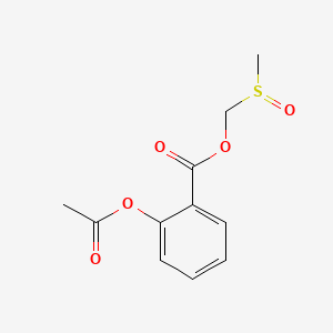 molecular formula C11H12O5S B1220433 Methylsulfinylmethyl 2-acetoxybenzoate CAS No. 76432-33-2