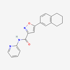 molecular formula C19H17N3O2 B12204490 N-(2-pyridyl)(5-(2-5,6,7,8-tetrahydronaphthyl)isoxazol-3-yl)carboxamide 