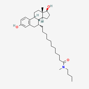 N-Butyl-11-[(7R,8R,9S,13S,14S,17S)-3,17-dihydroxy-13-methyl-7,8,9,11,12,13,14,15,16,17-decahydro-6H-cyclopenta[A]phenanthren-7-YL]-N-methylundecanamide