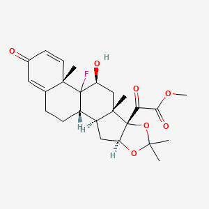 Methyl (4b-fluoro-5-hydroxy-4a,6a,8,8-tetramethyl-2-oxo-2,4a,4b,5,6,6a,9a,10,10a,10b,11,12-dodecahydro-6bH,8H-naphtho[2',1':4,5]indeno[1,2-d][1,3]dioxol-6b-yl)(oxo)acetate