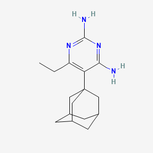 molecular formula C16H24N4 B1220466 2,4-Diamino-5-(1-adamantyl)-6-ethylpyrimidine 