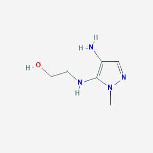 molecular formula C6H12N4O B122048 2-[(4-Amino-1-methyl-1H-pyrazol-5-yl)amino]ethanol CAS No. 155601-24-4