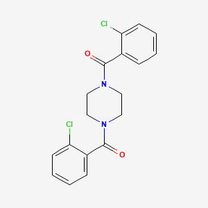 molecular formula C18H16Cl2N2O2 B12204933 Piperazine-1,4-diylbis[(2-chlorophenyl)methanone] CAS No. 13754-35-3