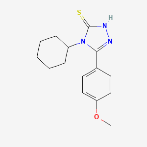 molecular formula C15H19N3OS B1220497 4-cyclohexyl-5-(4-methoxyphenyl)-4H-1,2,4-triazole-3-thiol CAS No. 309272-77-3