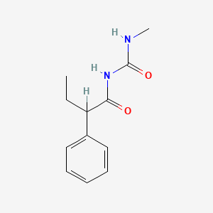 molecular formula C12H16N2O2 B1220509 1-(2-Phenylbutyryl)-3-methylurea CAS No. 22462-18-6