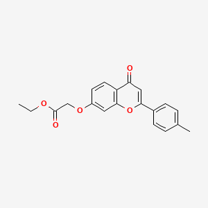 molecular formula C20H18O5 B1220515 Ethyl 2-[2-(4-methylphenyl)-4-oxochromen-7-yl]oxyacetate CAS No. 78298-71-2