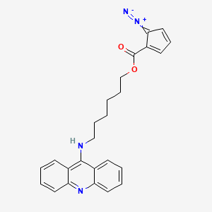 molecular formula C25H24N4O2 B1220521 9-(6-(2-Diazocyclopentadienylcarbonyloxy)hexylamino)acridine CAS No. 88373-08-4