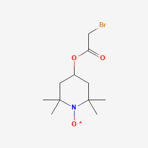 molecular formula C11H19BrNO3 B1220524 {4-[(Bromoacetyl)oxy]-2,2,6,6-tetramethylpiperidin-1-yl}oxidanyl CAS No. 39967-58-3
