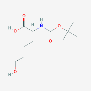 molecular formula C11H21NO5 B122053 6-Hydroxy-2-[(2-methylpropan-2-yl)oxycarbonylamino]hexanoic acid CAS No. 81505-64-8