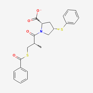 molecular formula C22H22NO4S2- B1220564 Zofenopril(1-) 