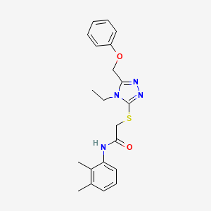 molecular formula C21H24N4O2S B12205664 N-(2,3-dimethylphenyl)-2-{[4-ethyl-5-(phenoxymethyl)-4H-1,2,4-triazol-3-yl]sulfanyl}acetamide 