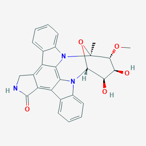 molecular formula C27H23N3O5 B122057 4'-Demethylamino-4',5'-dihydroxystaurosporine CAS No. 155416-34-5