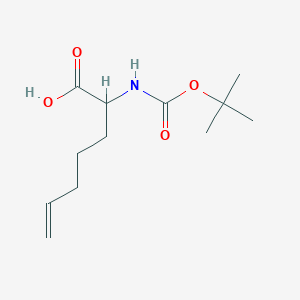 molecular formula C12H21NO4 B122058 2-tert-Butyloxycarbonylamino-5-heptenoic Acid CAS No. 119808-36-5