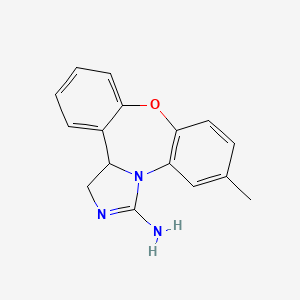 molecular formula C16H15N3O B1220587 Dibenz(b,f)imidazo(1,5-d)(1,4)oxazepin-3-amine, 1,13b-dihydro-6-methyl- CAS No. 92588-10-8