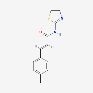 molecular formula C13H14N2OS B1220594 N-(4,5-dihydro-1,3-thiazol-2-yl)-3-(4-methylphenyl)acrylamide 