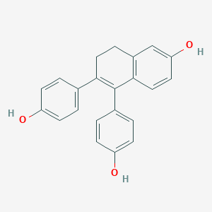 molecular formula C22H18O3 B012206 1,2-Bis(4-hydroxyphenyl)-3,4-dihydro-6-hydroxynaphthalene CAS No. 103088-13-7