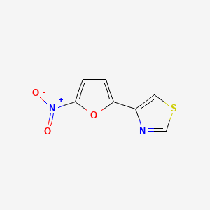 molecular formula C7H4N2O3S B1220610 4-(5-Nitro-2-furyl)thiazole CAS No. 53757-28-1